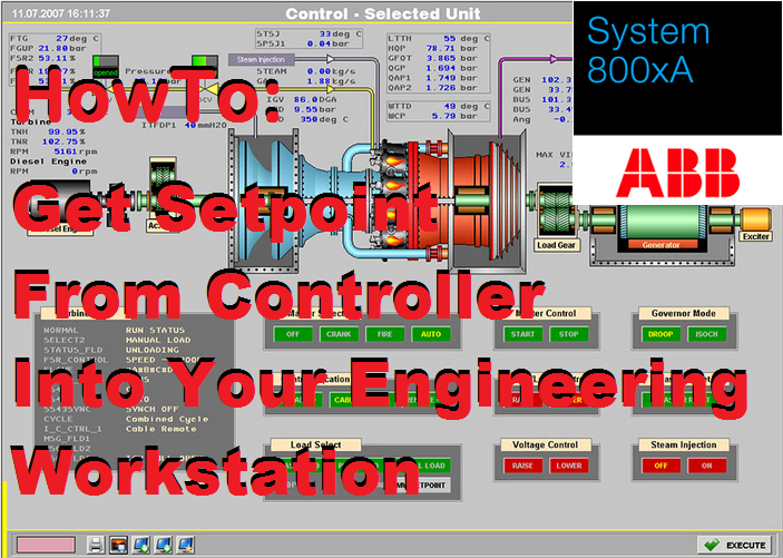 ABB 800xA Infi90 Get Setpoints From ABB Controller Into Your Engineering ABB Harmony Workstation