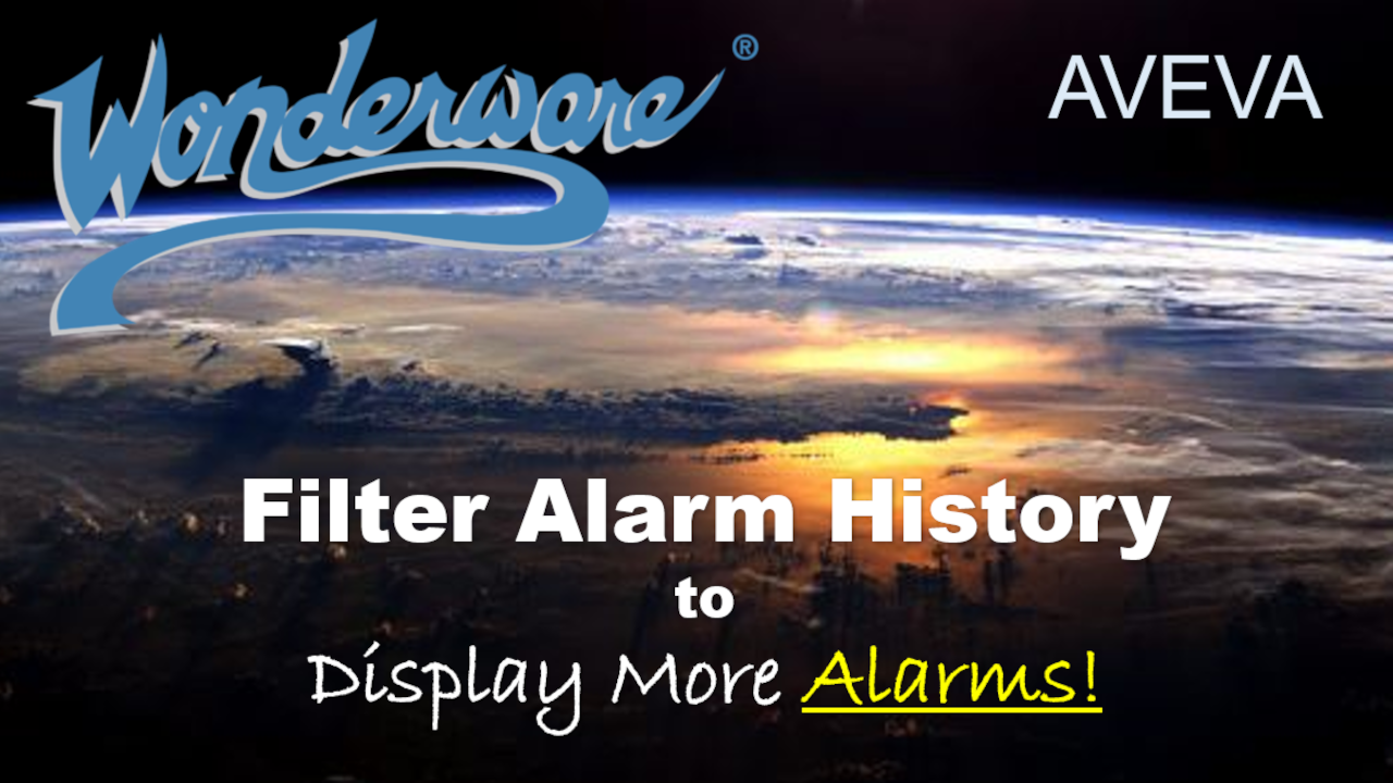 How to Filter Alarm History In AVEVA Edge 2020