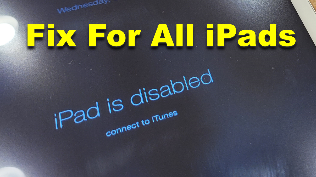 Apple – iPad is disabled connect to iTunes