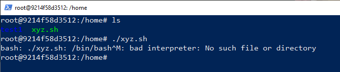 Xybernetics Linux Bash script bad interpreter: No such file or directory