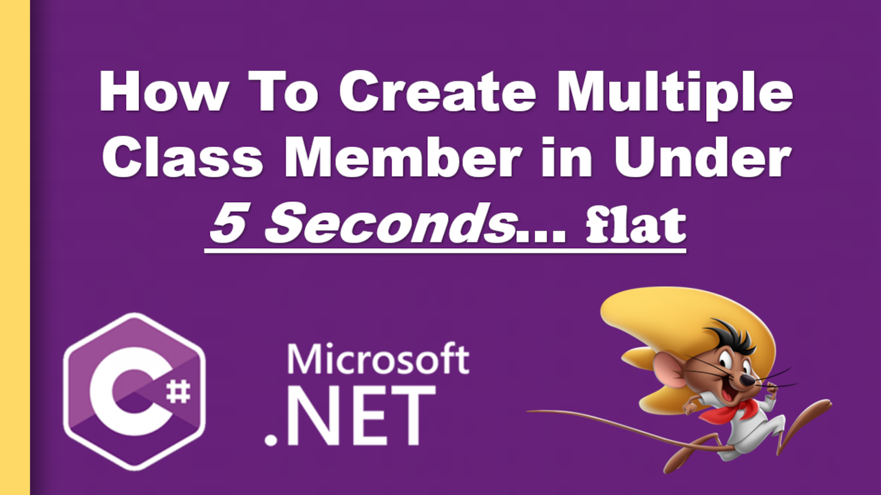 How To Create Multiple C# Class Members In Under 5 Seconds Using Sublime… FLAT!!