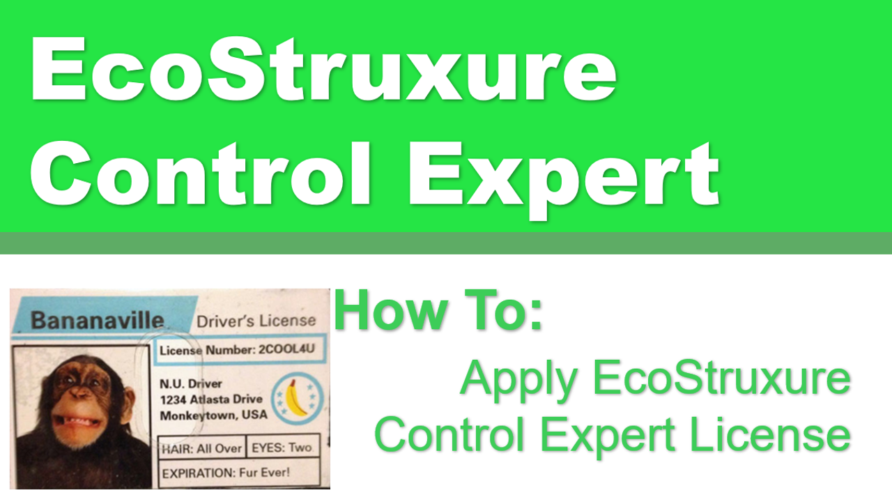How To Apply EcoStruxure Control Expert License
