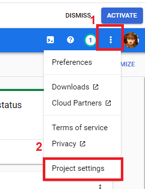 Xybernetics Google Cloud Console Settings and Utilities