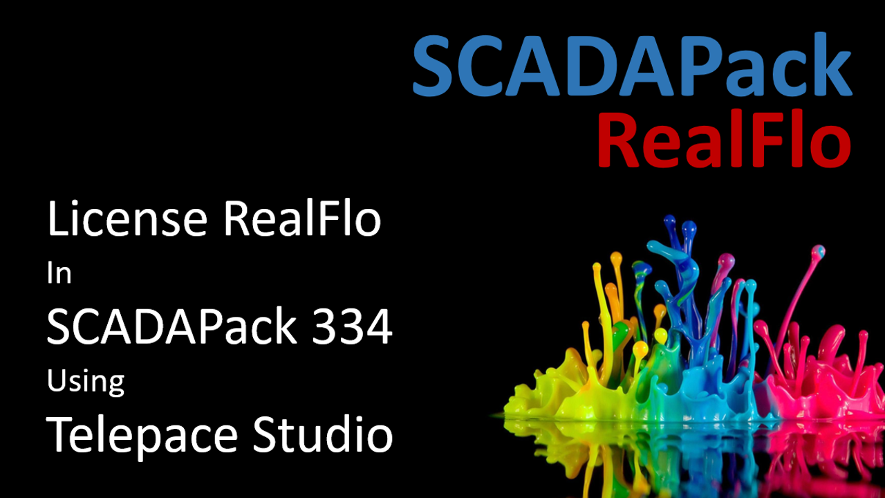 License RealFlo In SCADAPack 334 Using Telepace Studio