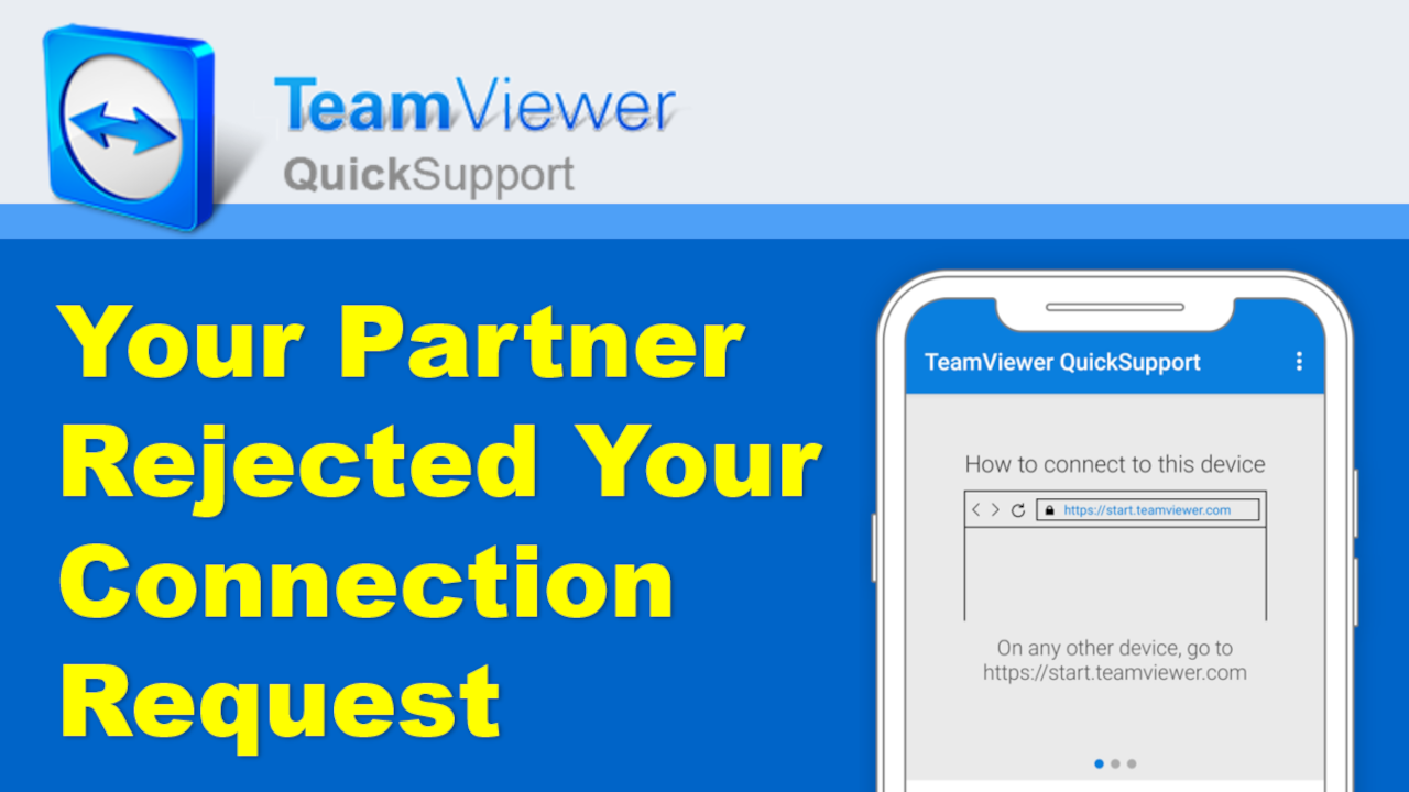 TeamViewer Your Partner Rejected Your Connection Request