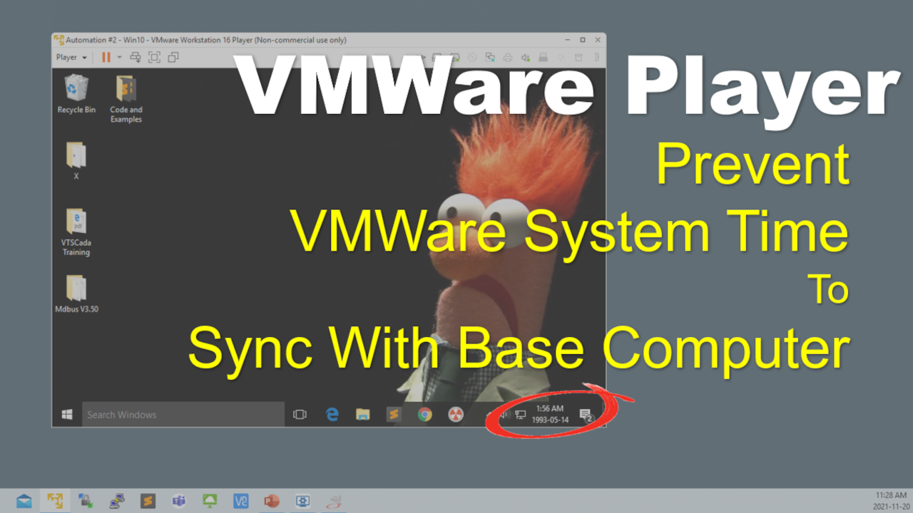 Prevent VMWare System Time To Sync With Base Computer